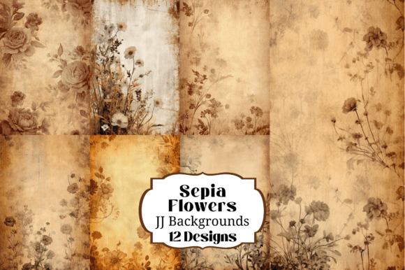 12 Sepia Floral Junk Journal Backgrounds: A Designer's Guide