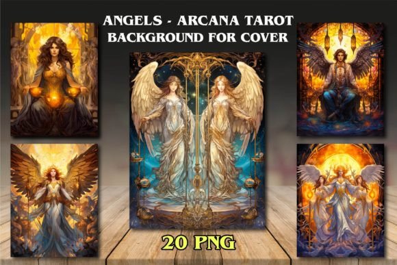 Angels Arcana Tarot Backgrounds: A Design Asset for Creative Minds