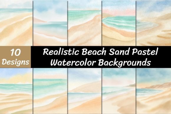 Capture Coastal Calm: Using Beach Landscape Watercolor Backgrounds