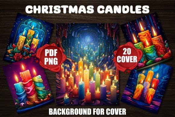 Christmas Candles Backgrounds for Covers: A Festive Design Toolkit