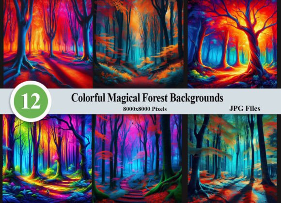Colorful Magical Forest Backgrounds: A Designer's Secret Weapon