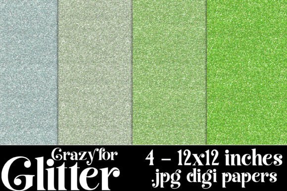 Crazy for Glitter Backgrounds, Green: A Designer's Sparkle