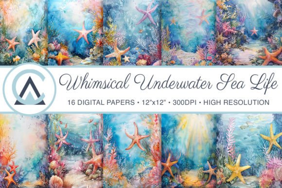 Dive into Creativity: The Allure of Watercolor Underwater Reef Backgrounds