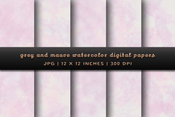 Elevate Your Designs: Grey and Mauve Watercolor Backgrounds