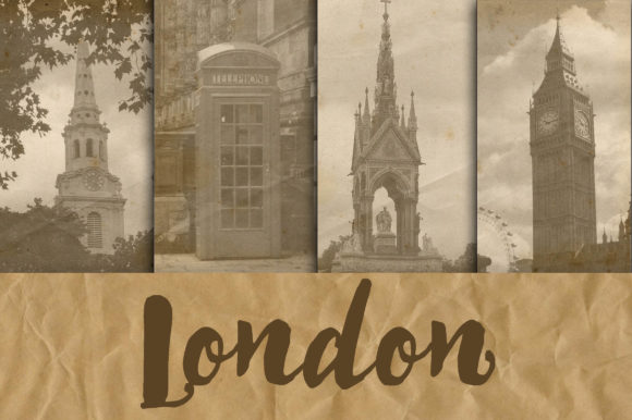 London Digital Paper Backgrounds: Vintage Texture for Modern Projects