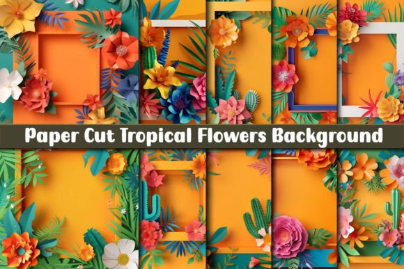 Paper Cut Tropical Flowers Backgrounds: A Designer's Guide to Lush Visuals