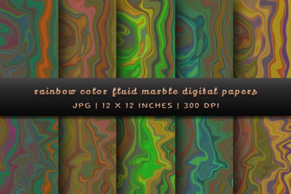 Rainbow Color Fluid Marble Backgrounds: A Designer's Guide