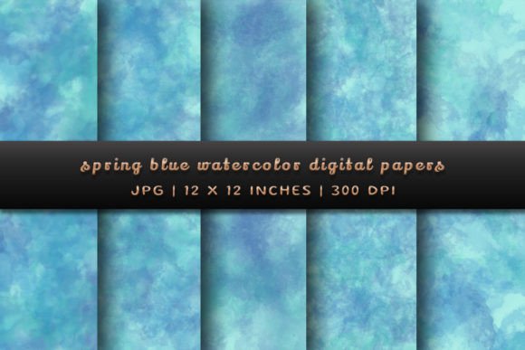 Spring Blue Watercolor Backgrounds: A Fresh Design Asset