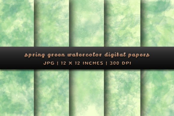 Spring Green Watercolor Backgrounds for Modern Designers
