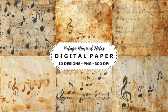 Timeless Melodies: Designing with Vintage Musical Notes Backgrounds