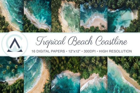 Tropical Summer Beach Coast Backgrounds for Creative Projects