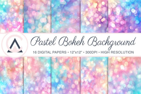 Unlock Creative Potential with Pastel Bokeh Digital Paper Backgrounds