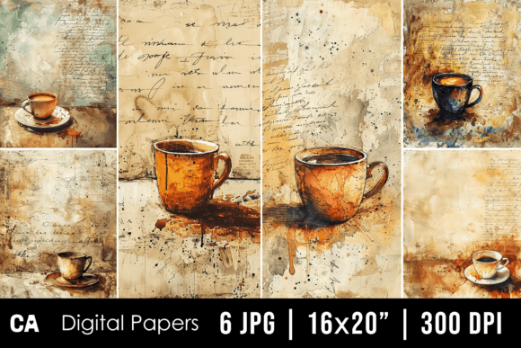 Warmth and Nostalgia: Using Vintage Coffee Journal Pages Backgrounds